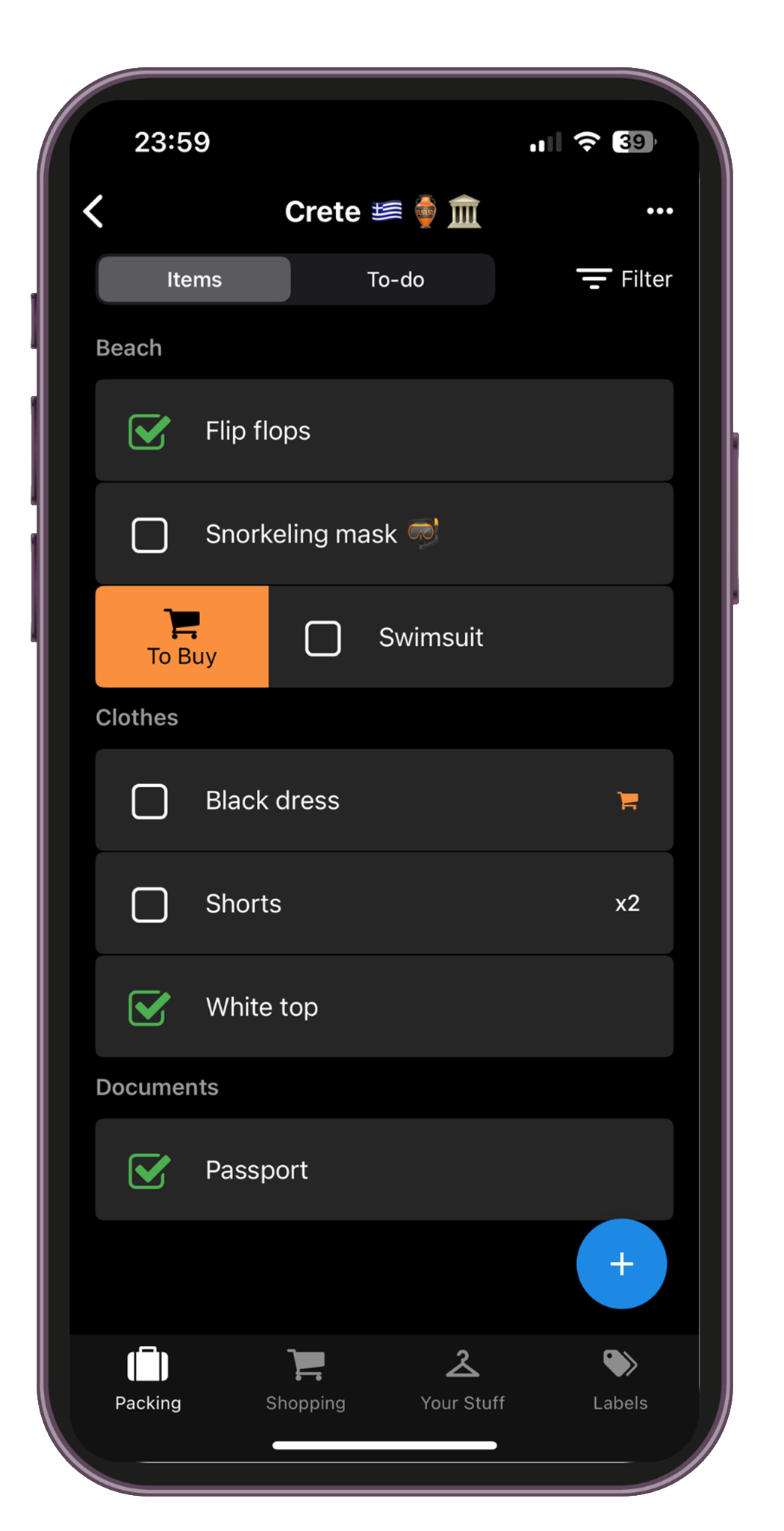 ezypack app features
